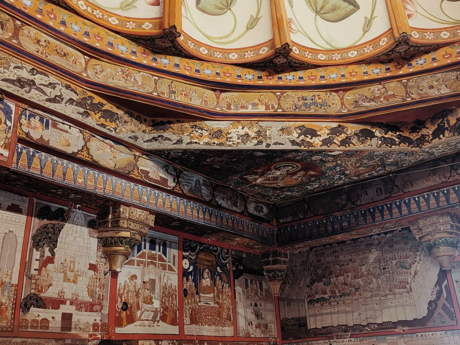 Painture du palace d'Udaipur