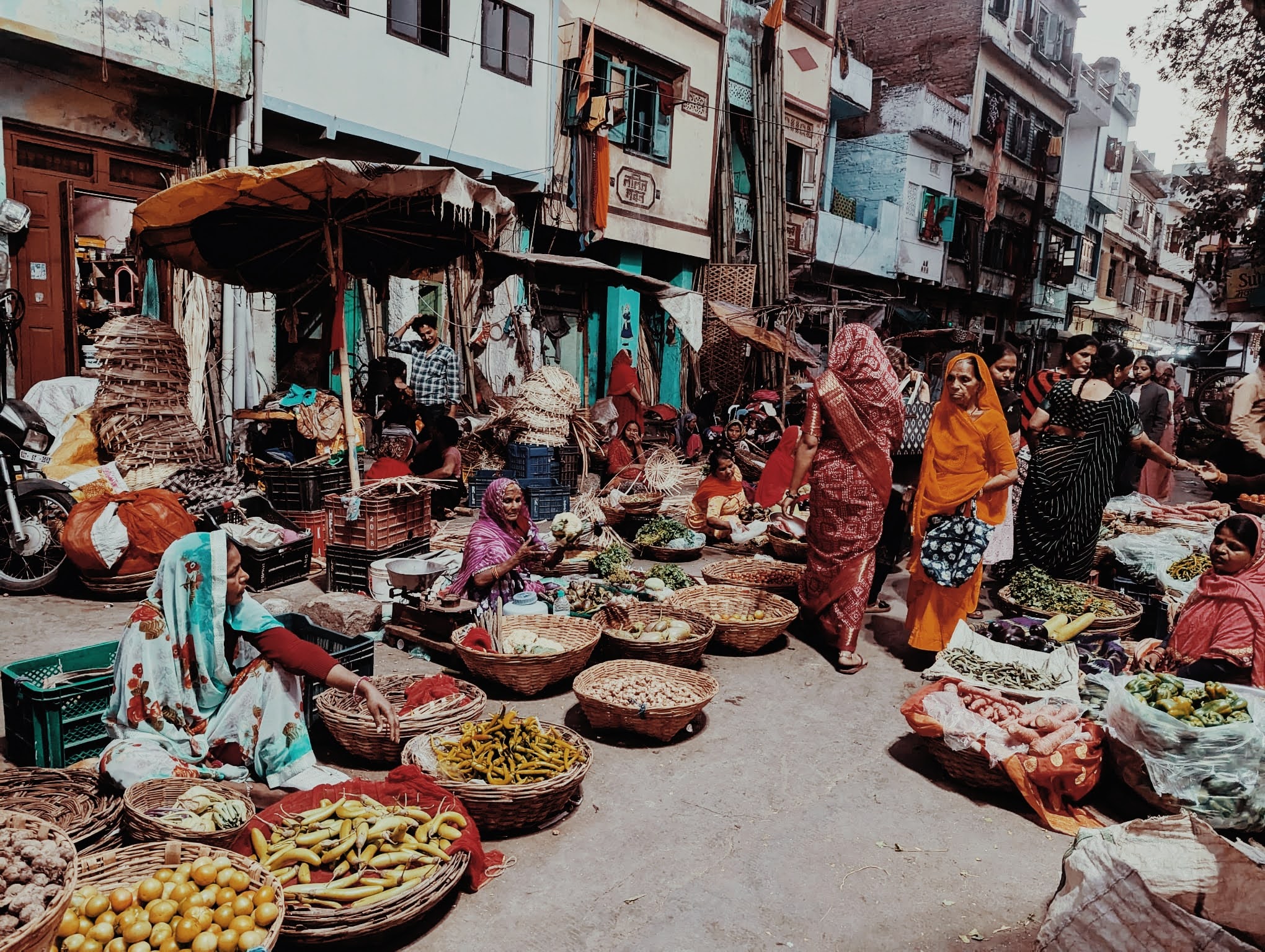Marché dans une rue au Rajasthan
