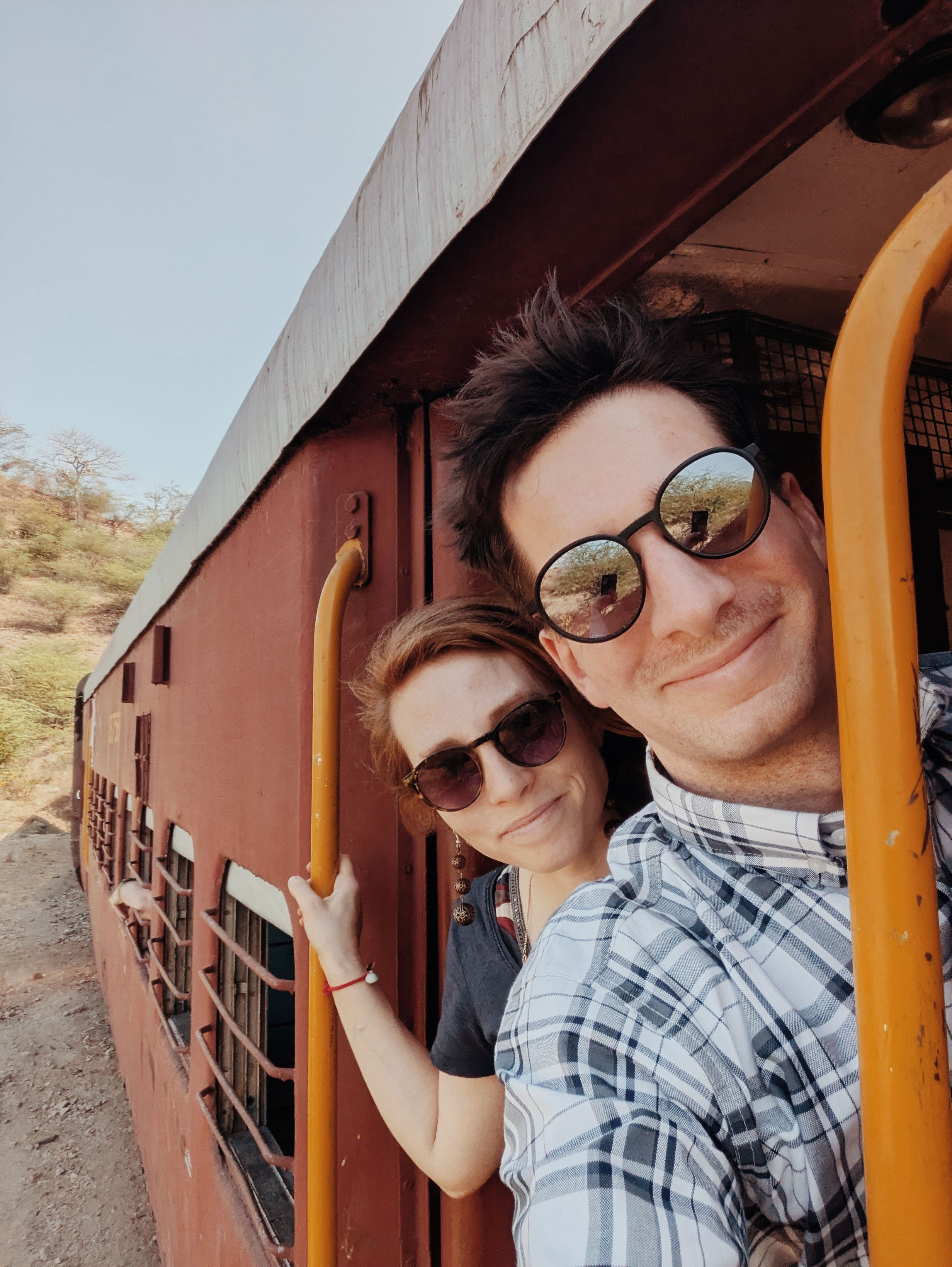 Selfie depuis un train